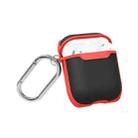 WIWU APC001 TPU+PC Shockproof Protective Case for Apple AirPods 1 / 2(Black Red) - 1