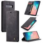 CaseMe-013 Multifunctional Retro Frosted Horizontal Flip Leather Case for Galaxy S10, with Card Slot & Holder & Wallet (Black) - 1