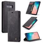 CaseMe-013 Multifunctional Retro Frosted Horizontal Flip Leather Case for Galaxy S10 E, with Card Slot & Holder & Wallet (Black) - 1