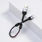JOYROOM S-M372 Micro USB to USB Portable Aluminum Alloy Magnetic Braided Data Cable, 3.4A, Length: 15cm(Black) - 1