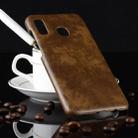 Shockproof Litchi Texture PC + PU Case for Galaxy A30 (Brown) - 1
