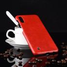 Shockproof Litchi Texture PC + PU Case for Galaxy M10 (Red) - 1