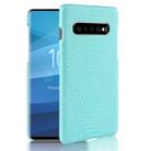 Shockproof Crocodile Texture PC + PU Case for Galaxy S10 5G (Green) - 1