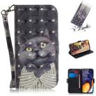 3D Colored Drawing Hug Cat Pattern Horizontal Flip Leather Case for Galaxy A60, with Holder & Card Slots & Wallet - 1