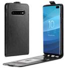 Business Style Vertical Flip TPU Leather Case for Galaxy S10+, with Card Slot (Black) - 1