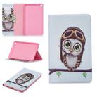 Colored Drawing Owl Pattern Horizontal Flip Leather Case for Galaxy Tab A 8 (2019) P200 / P205, with Holder & Card Slots & Wallet - 1