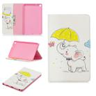 Colored Drawing Elephant under the Umbrella Pattern Horizontal Flip Leather Case for Galaxy Tab A 8 (2019) P200 / P205, with Holder & Card Slots & Wallet - 1