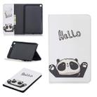 Colored Drawing Hello Panda Pattern Horizontal Flip Leather Case for Galaxy Tab A 8 (2019) P200 / P205, with Holder & Card Slots & Wallet - 1