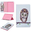 Colored Drawing Owl Pattern Horizontal Flip Leather Case for Galaxy Tab A 10.1 (2019) T510 / T515, with Holder & Card Slots & Wallet - 1