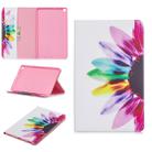 Colored Drawing Sunflower Pattern Horizontal Flip Leather Case for Galaxy Tab A 10.1 (2019) T510 / T515, with Holder & Card Slots & Wallet - 1