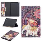 Colored Drawing Flower Elephant Pattern Horizontal Flip Leather Case for Galaxy Tab A 10.1 (2019) T510 / T515, with Holder & Card Slots & Wallet - 1