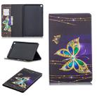 Colored Drawing Big Butterfly Pattern Horizontal Flip Leather Case for Galaxy Tab A 10.1 (2019) T510 / T515, with Holder & Card Slots & Wallet - 1
