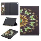 Colored Drawing Semicircular Butterfly Pattern Horizontal Flip Leather Case for Galaxy Tab S5e 10.5 T720 / T725, with Holder & Card Slots & Wallet - 1