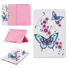 Colored Drawing Peach Blossom and Butterfly Pattern Horizontal Flip Leather Case for Galaxy Tab S5e 10.5 T720 / T725, with Holder & Card Slots & Wallet - 1