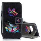 Colored Butterfly Pattern Horizontal Flip Leather Case for Galaxy S10 5G, with Holder & Card Slots & Wallet - 1