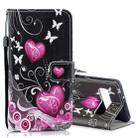 Peach Heart Pattern Horizontal Flip Leather Case for Galaxy S10 5G, with Holder & Card Slots & Wallet - 1