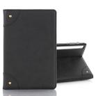 For Galaxy Tab S6 T860 / T865 Retro Book Style Horizontal Flip Leather Case with Holder & Card Slots & Wallet (Black) - 1