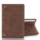 For Galaxy Tab S6 T860 / T865 Retro Book Style Horizontal Flip Leather Case with Holder & Card Slots & Wallet (Coffee) - 1