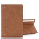 For Galaxy Tab S6 T860 / T865 Retro Book Style Horizontal Flip Leather Case with Holder & Card Slots & Wallet (Brown) - 1