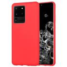 GOOSPERY SOFT FEELING Liquid TPU Drop-proof Soft Case for Galaxy S20 Ultra (Red) - 1