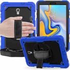 Shockproof Colorful Silica Gel + PC Protective Case for Galaxy Tab A 10.5 T590, with Holder & Shoulder Strap & Hand Strap & Pen Slot(Blue) - 1