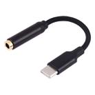 11cm USB-C / Type-C Male to 3.5mm Audio Female Adapter Converter(Black) - 1