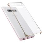 Ultra-thin Transparent Plating PC Protestive Back Case for Galaxy S10+ (Gold) - 1