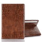 For Galaxy Tab S6 T860 / T865 Crocodile Texture Horizontal Flip Leather Case with Holder & Card Slots & Wallet (Brown) - 1