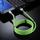 USB to USB-C / Type-C Luminous Magnetic Attraction Data Cable, Length: 1m (Green) - 2