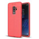 For Galaxy S9+ Litchi Texture Soft TPU Anti-skip Protective Cover Back Case(Red) - 1