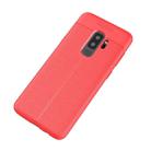 For Galaxy S9+ Litchi Texture Soft TPU Anti-skip Protective Cover Back Case(Red) - 3