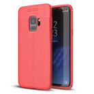 For Galaxy S9 Litchi Texture Soft TPU Anti-skip Protective Cover Back Case(Red) - 1