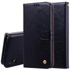 Business Style Oil Wax Texture Horizontal Flip Leather Case for Galaxy A10, with Holder & Card Slots & Wallet(Black) - 1