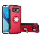 For Galaxy S8 Phone Ring Armor TPU + PC 360 Degrees Rotation Magnetic Phone Ring Stent Combination Case(Red) - 1