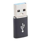 3 PCS USB-C / Type-C Female to USB 3.0 Male Aluminum Alloy Adapter, Support Charging & Transmission Data(Black) - 2