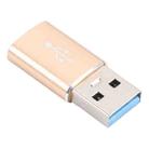 3 PCS USB-C / Type-C Female to USB 3.0 Male Aluminum Alloy Adapter, Support Charging & Transmission Data(Gold) - 3