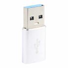 3 PCS USB-C / Type-C Female to USB 3.0 Male Aluminum Alloy Adapter, Support Charging & Transmission Data(Silver) - 2