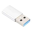 3 PCS USB-C / Type-C Female to USB 3.0 Male Aluminum Alloy Adapter, Support Charging & Transmission Data(Silver) - 3