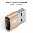 3 PCS USB-C / Type-C Female to USB 2.0 Male Aluminum Alloy Adapter, Support Charging & Transmission(Gold) - 9