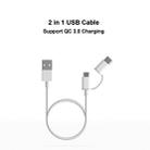 2.4A QC3.0 USB to Micro USB + USB-C / Type-C Fast Charging + Data Transmission TPE Data Cable, Cable Length: 1m - 5