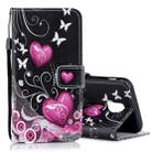 Peach Heart Pattern Horizontal Flip Leather Case for Galaxy A6 (2018), with Holder & Card Slots & Wallet - 1