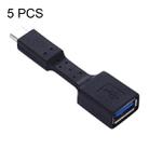 5 PCS USB-C / Type-C Male to USB 3.0 Female OTG Adapter (Black) - 1