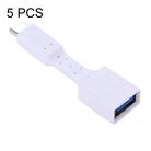 5 PCS USB-C / Type-C Male to USB 3.0 Female OTG Adapter (White) - 1
