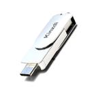 Kinzdi 256GB USB 3.0 + Type-C 3.0 Interface Metal Twister Flash Disk V11 (Silver) - 1
