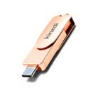 Kinzdi 128GB USB 3.0 + Type-C 3.0 Interface Metal Twister Flash Disk V11 (Rose Gold) - 1