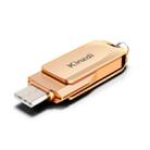 Kinzdi 128GB USB + Type-C Interface Metal Twister Flash Disk V10 (Rose Gold) - 1