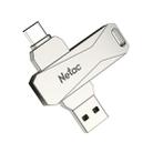 Netac U782C 64GB USB-C / Type-C + USB 3.0 360 Degrees Rotation Zinc Alloy Flash Drive OTG U Disk - 1