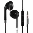 Black Wire Body 3.5mm In-Ear Earphone with Line Control & Mic for iPhone, Galaxy, Huawei, Xiaomi, LG, HTC and Other Smart Phones(Silver) - 1