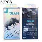 50 PCS Rhino Pattern Paper Outer + Plastic Inner Packaging Box for Tempered Glass Screen Protector - 1