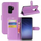 For Galaxy S9+ Litchi Texture Horizontal Flip Leather Case with Holder & Wallet & Card Slots(Purple) - 1